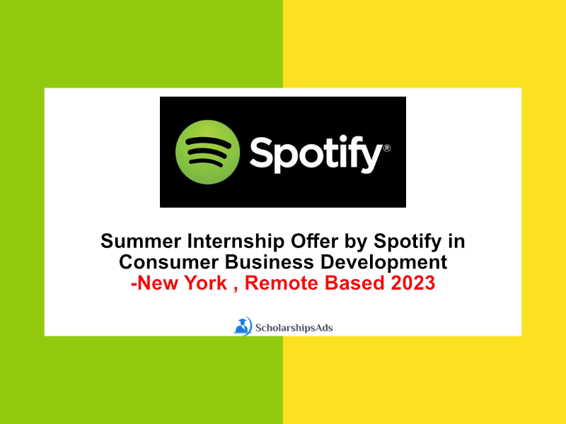 Summer Internship Offer by Spotify in NYC/Remote Buzz