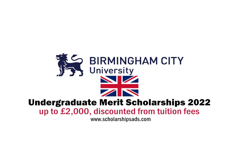 Birmingham City University England UK Undergraduate Merit Scholarships.
