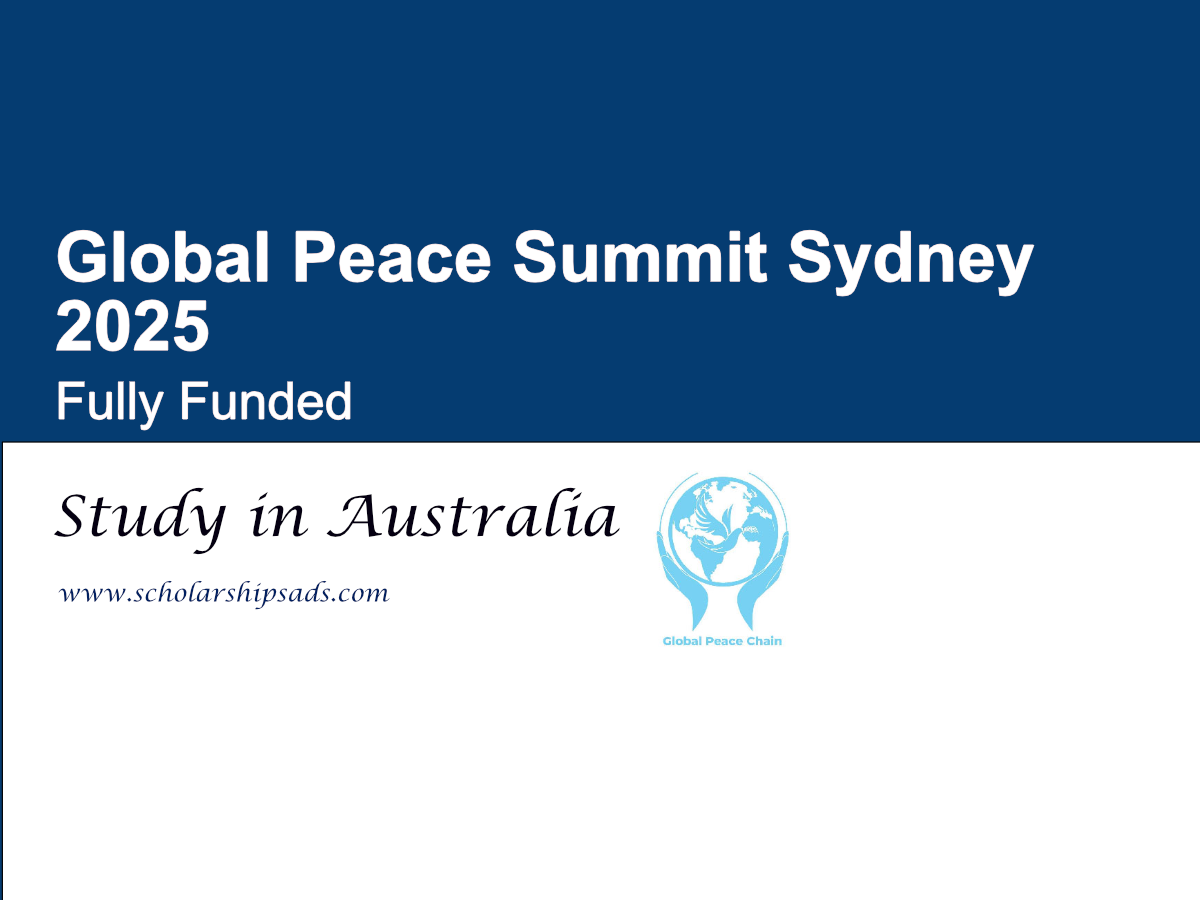 Global Peace Summit Sydney 2025, Australia (Fully Funded)