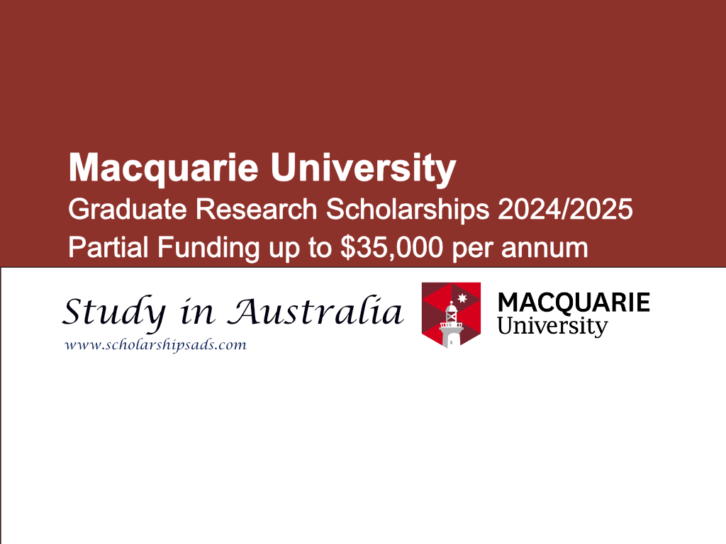 Macquarie University Sydney Australia Graduate Research Scholarships.