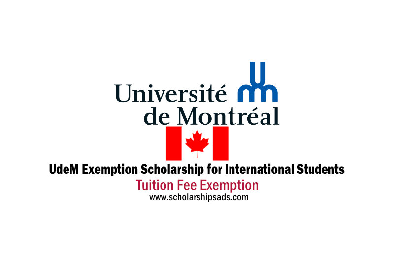 University of Montreal Canada UdeM Exemption Scholarships.