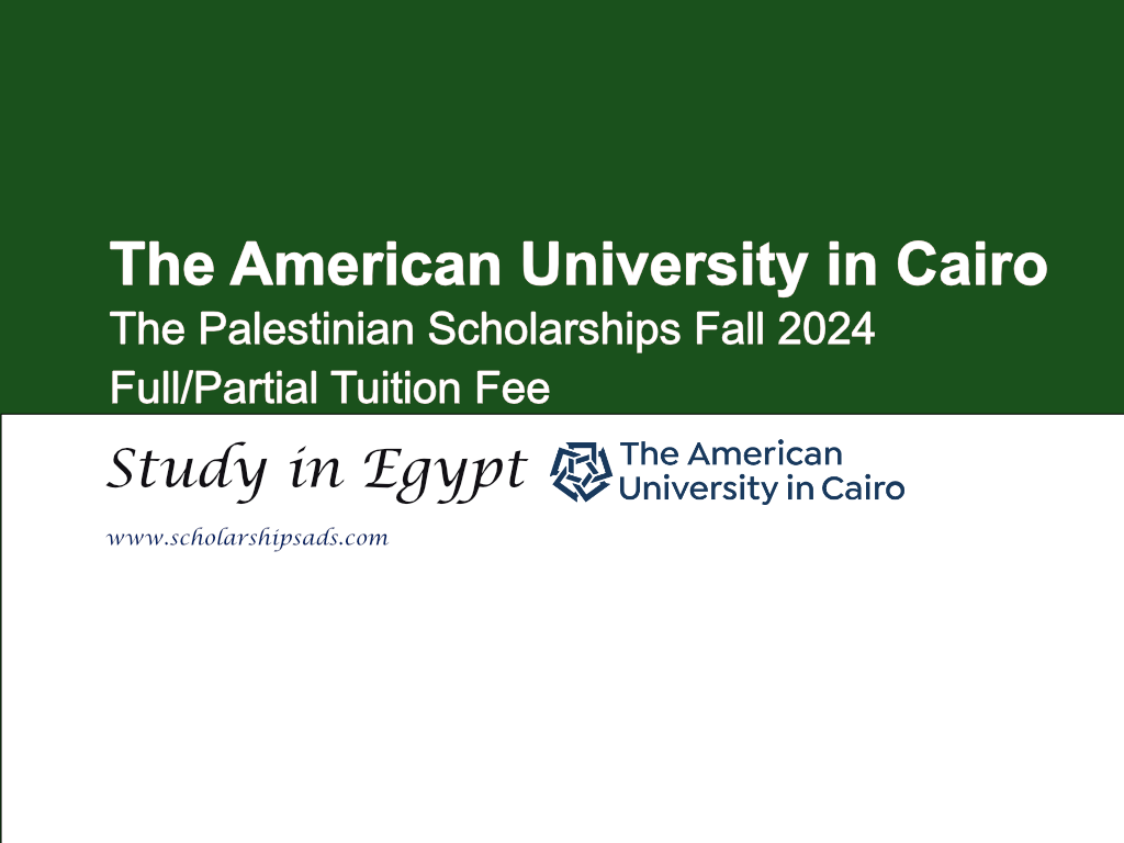 American University in Cairo (AUC) The Palestinian Scholarships.