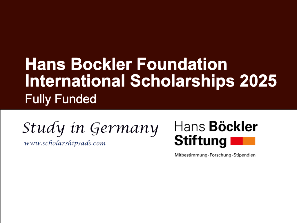 Hans Bockler Foundation International Scholarships.