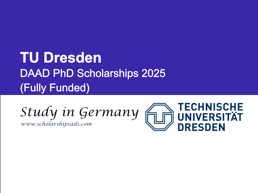 TU Dresden Germany DAAD PhD Scholarships.