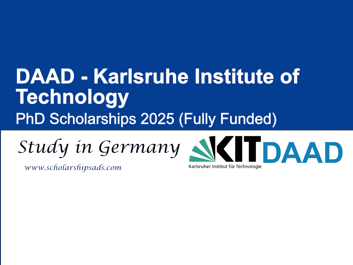 DAAD - Karlsruhe Institute of Technology, Germany PhD Scholarships.