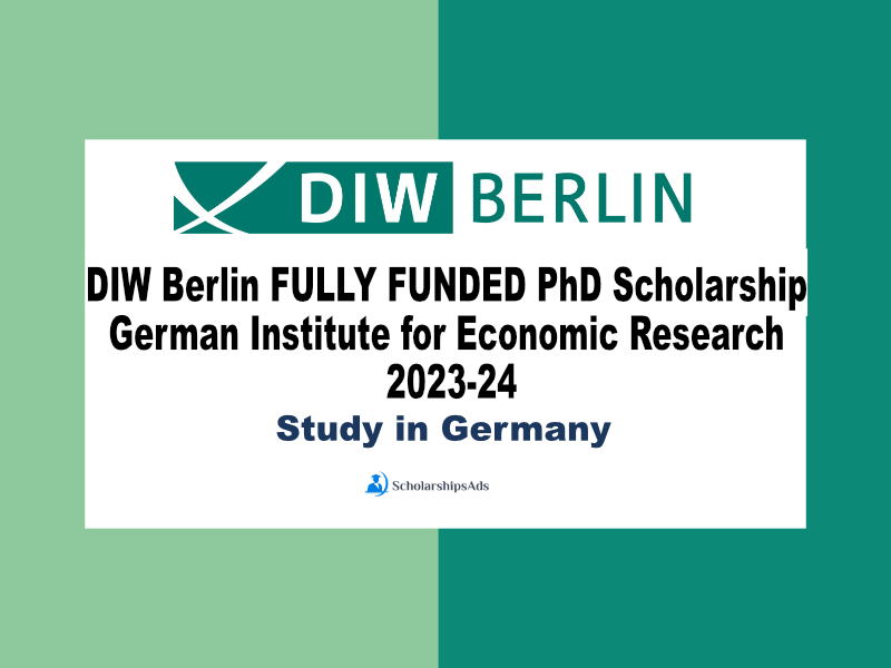 DIW Berlin FULLY FUNDED PhD Scholarships.