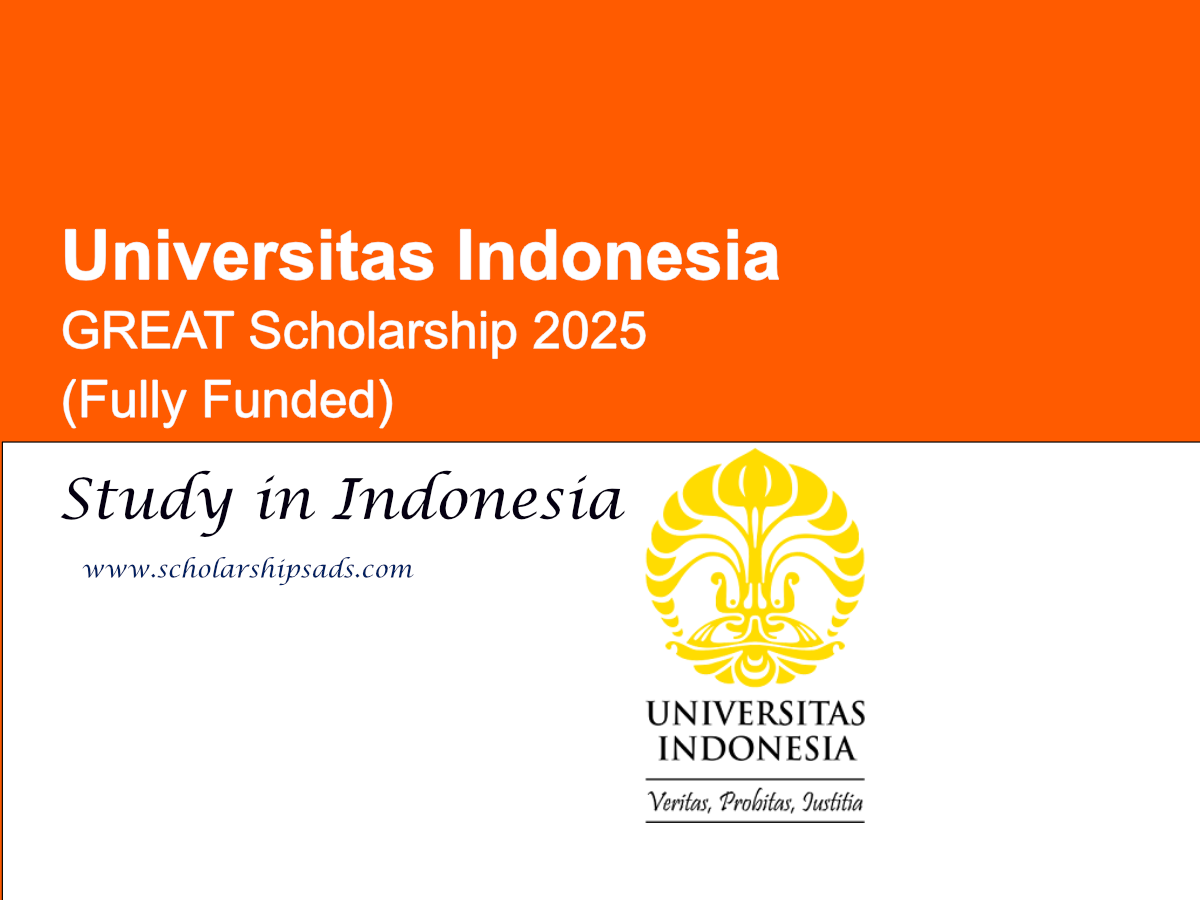 Universitas Indonesia (UI) GREAT Scholarships.