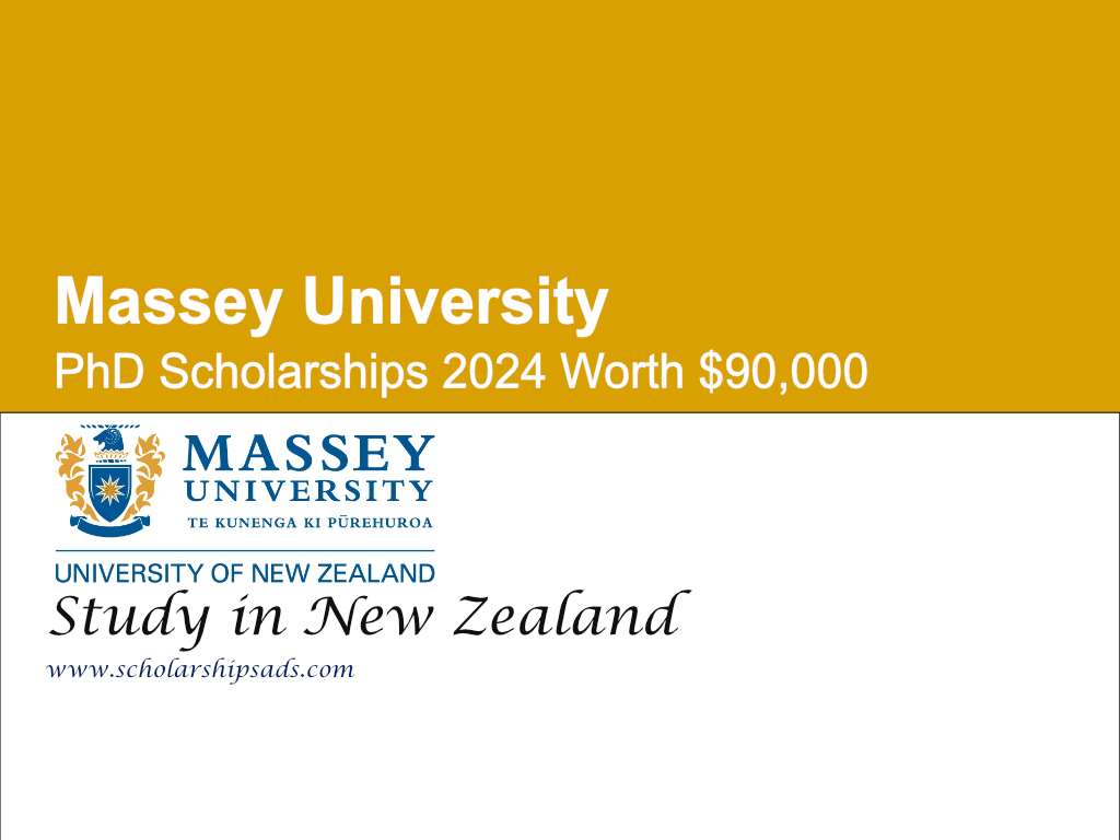 Massey University PhD Scholarships.