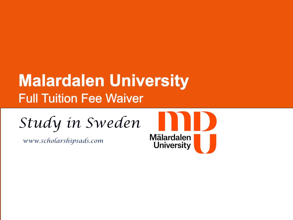 Malardalen University Sweden Scholarships.