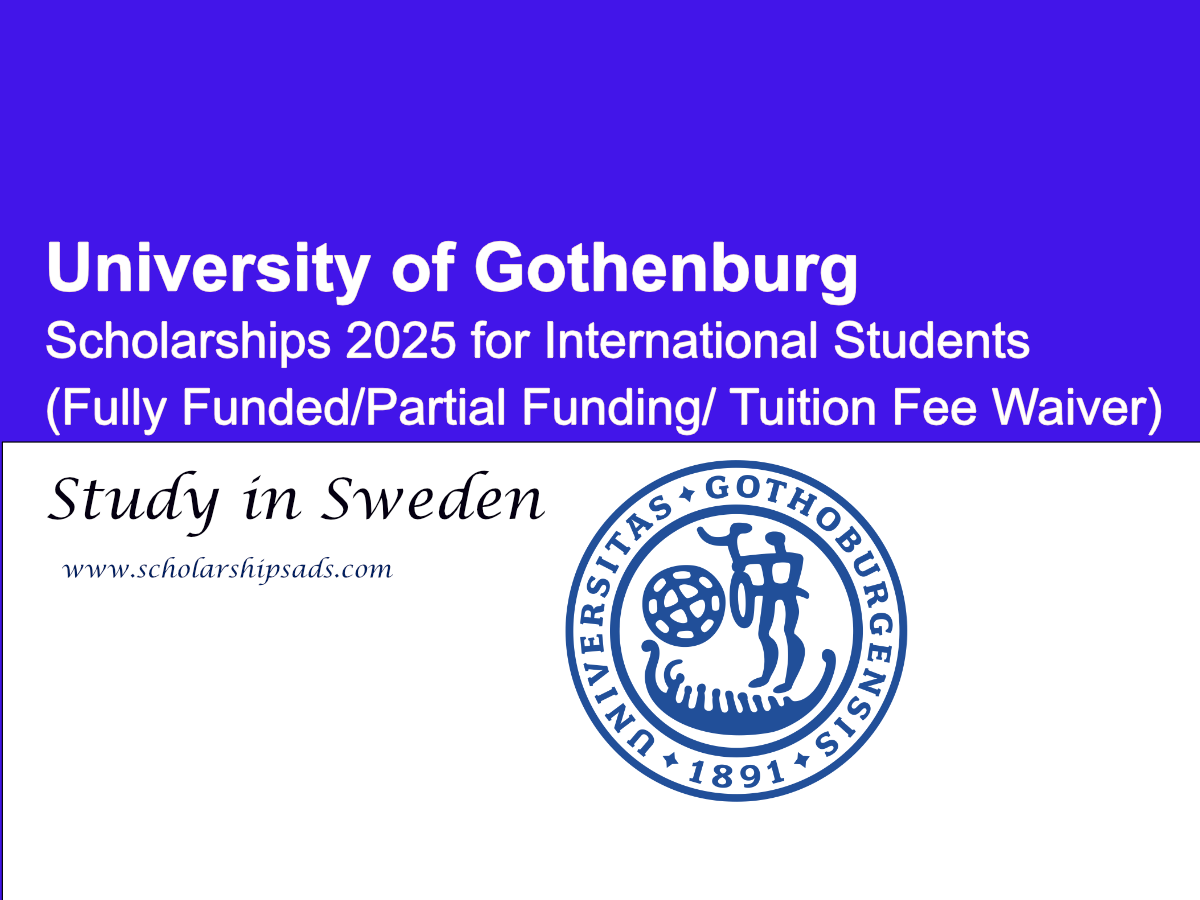 University of Gothenburg Sweden Scholarships.