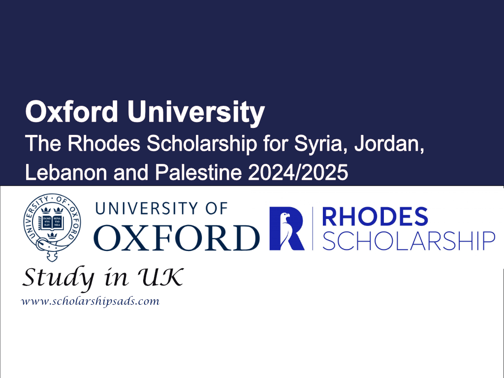 Oxford University The Rhodes Scholarships.