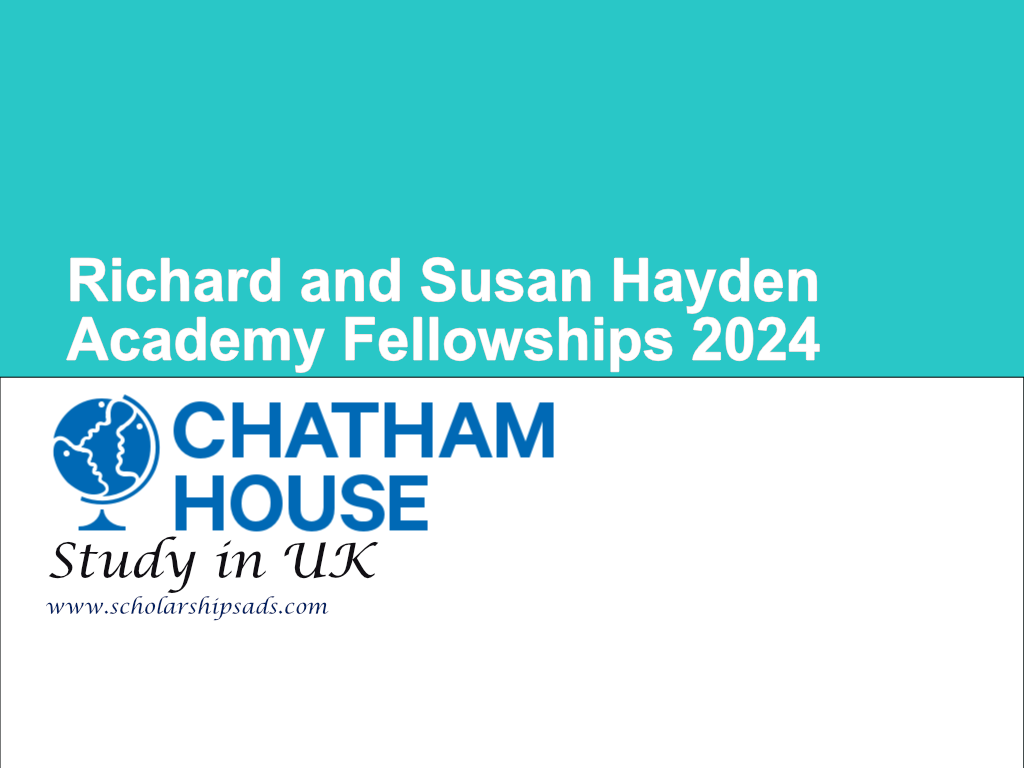Richard and Susan Hayden Academy Fellowships 2024 in UK