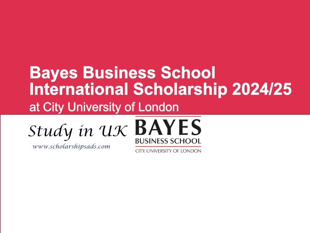 Bayes Business School International Scholarships.
