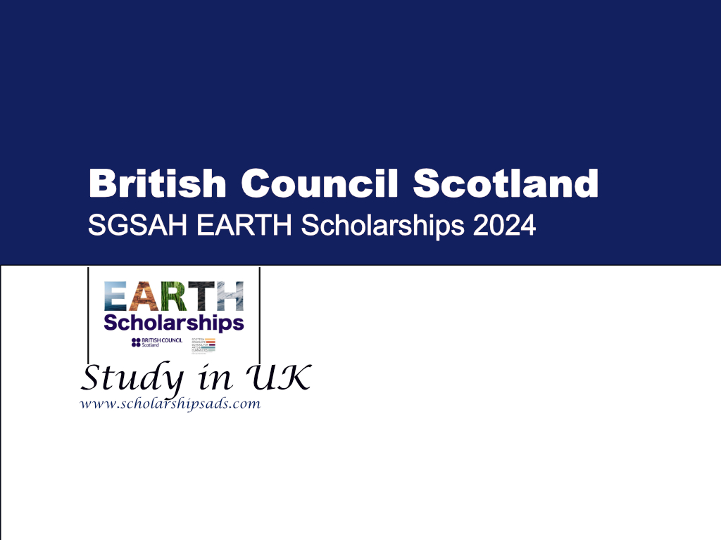 British Council Scotland SGSAH Earth Scholarships.