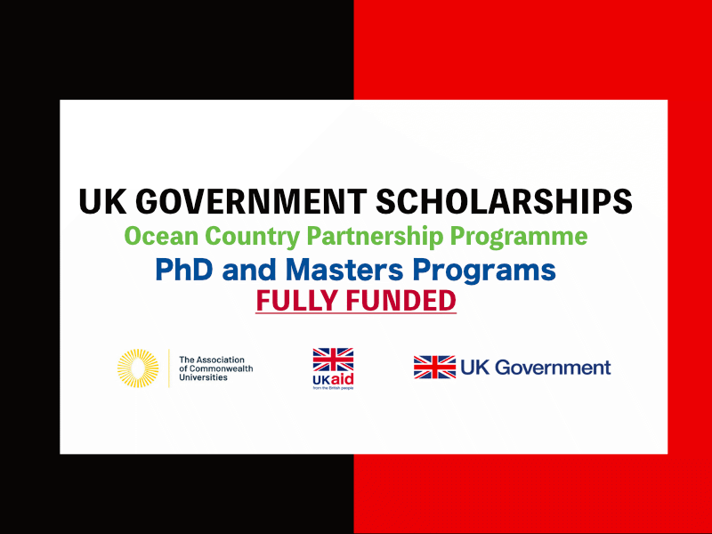 Apply for UK Governments Ocean Country Partnership Programme Scholarships.