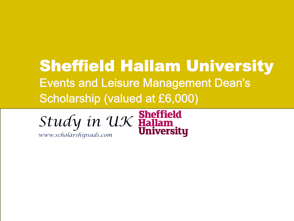 Events and Leisure Management Dean&#039;s Scholarships.