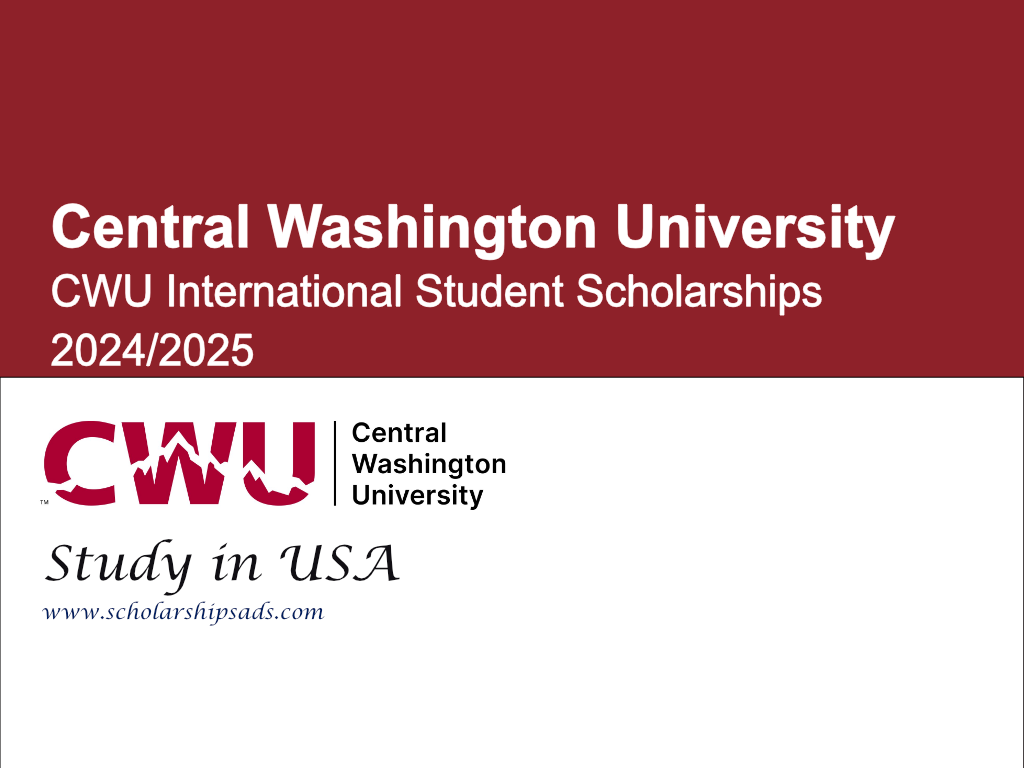 Central Washington University (CWU) International Student Scholarships.