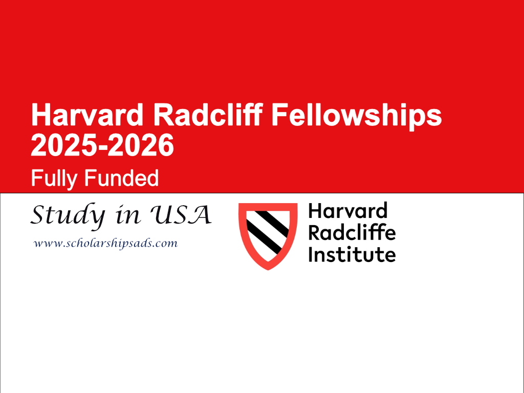 Harvard Radcliff USA Fellowships 2025-2026 (Fully Funded)