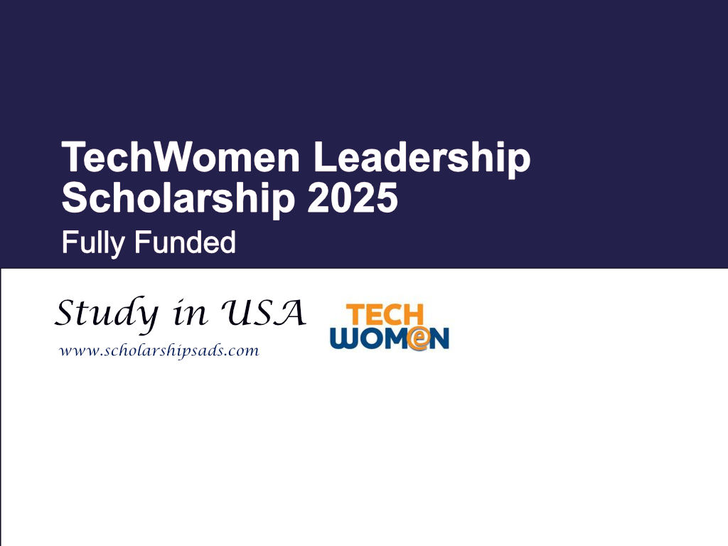 TechWomen Leadership USA Scholarships.