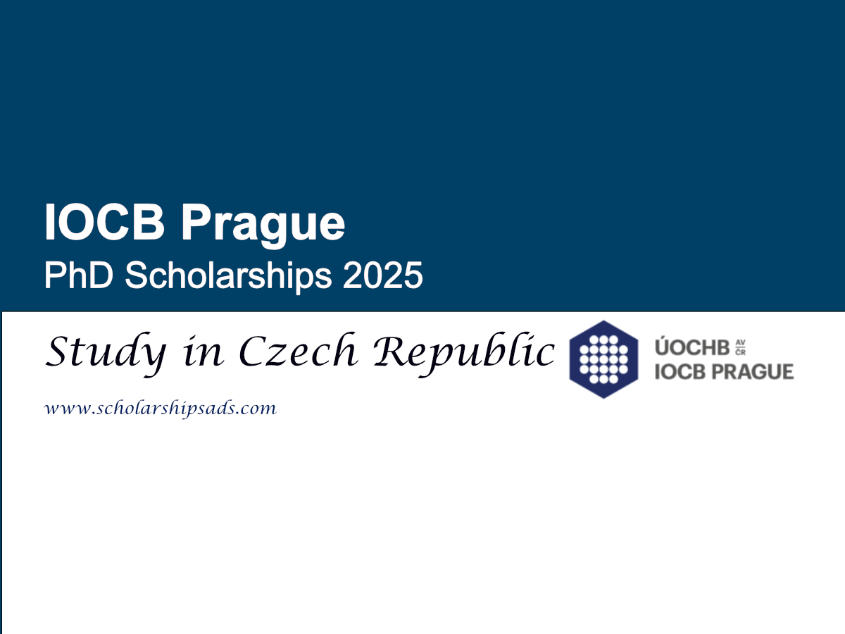 IOCB Prague, Czech Republic PhD Scholarships.