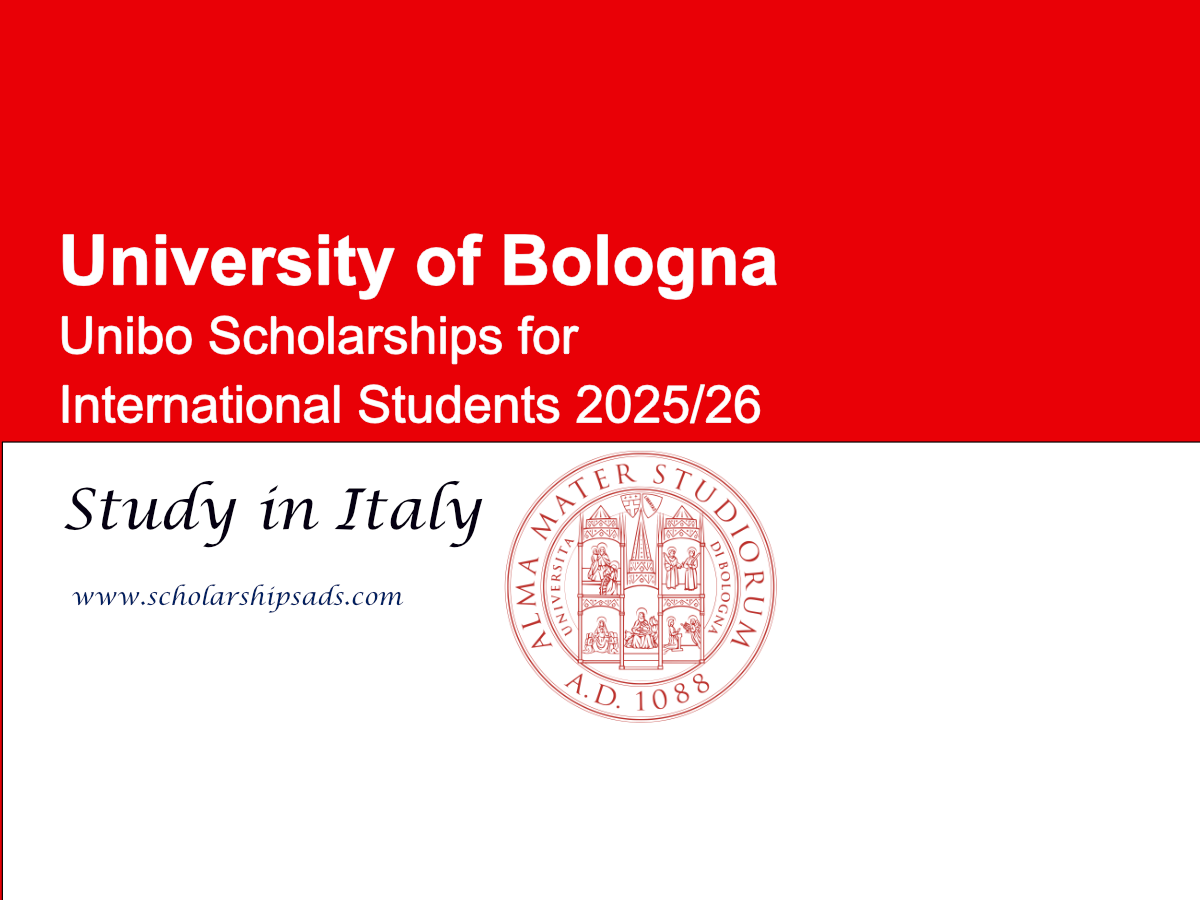 University of Bologna Italy Unibo Scholarships.