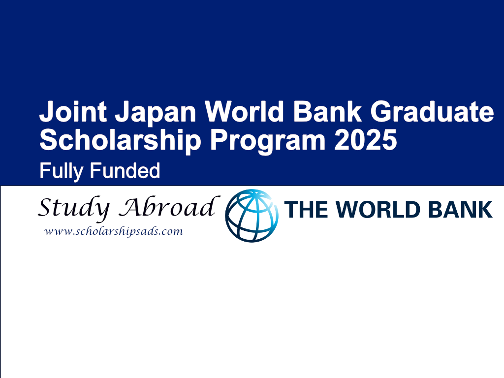 Joint Japan World Bank Graduate Scholarships.