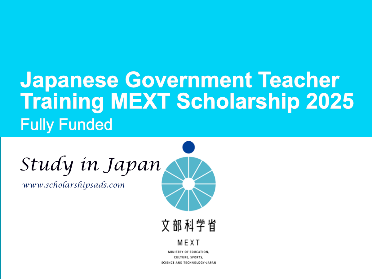 Japanese Government Teacher Training MEXT Scholarships.