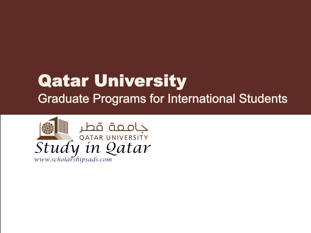 Qatar University Graduate Scholarships.