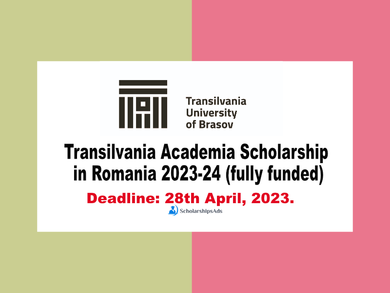 Fully funded Transilvania Academia Scholarships.