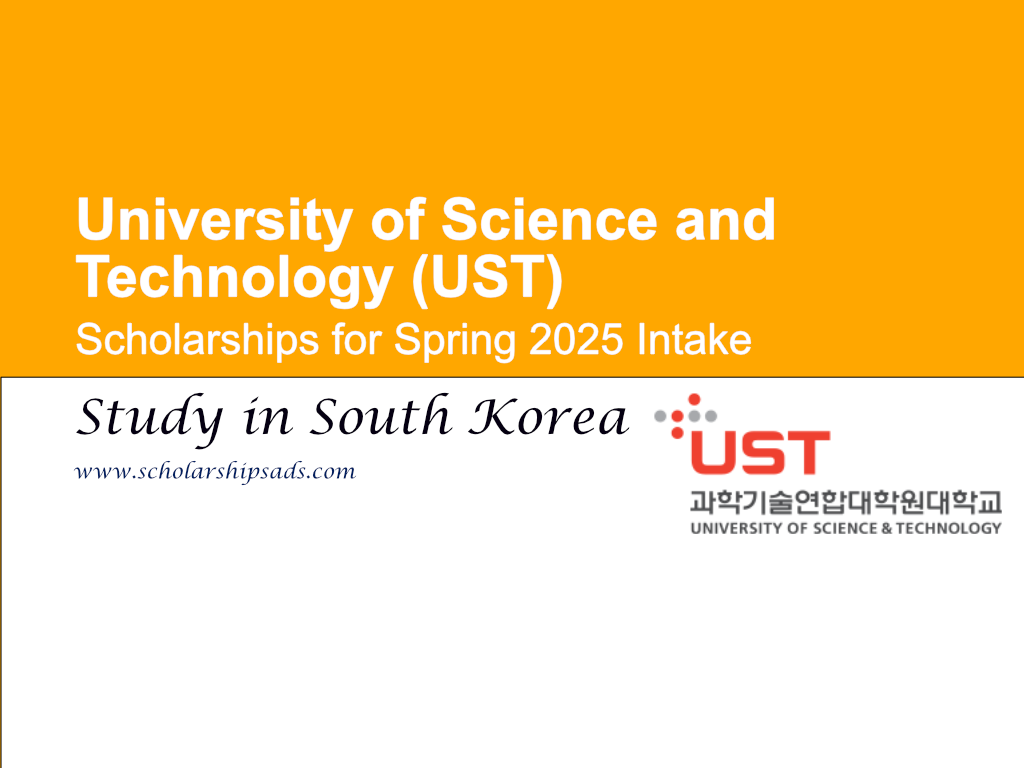 UST South Korea Scholarships.