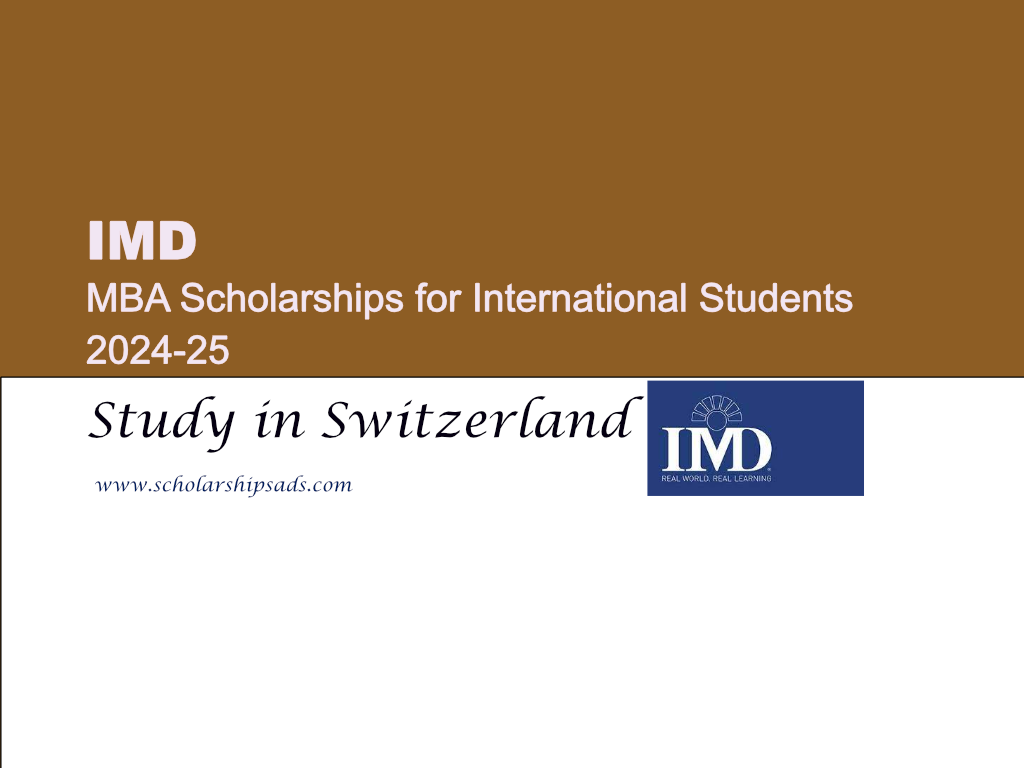 IMD MBA Scholarships.