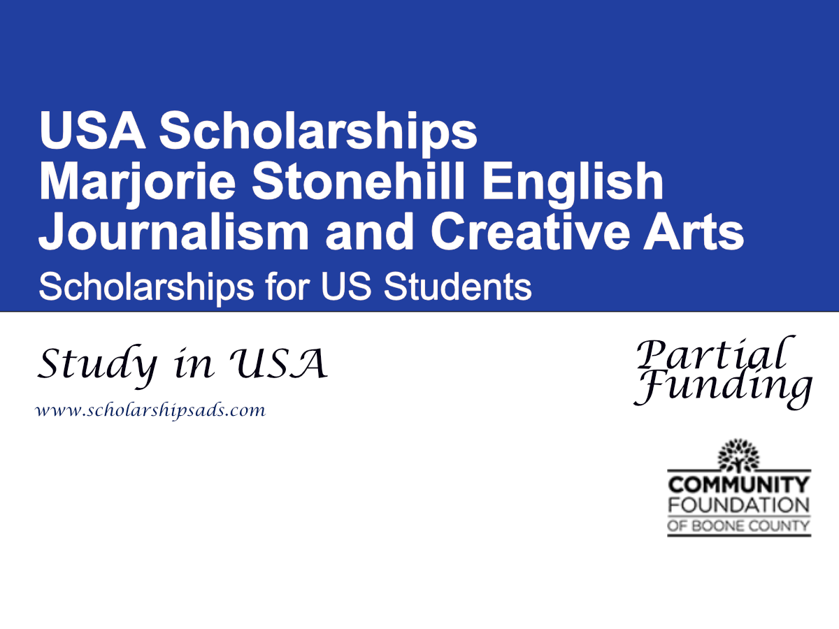 Marjorie Stonehill English Journalism and Creative Arts Scholarship