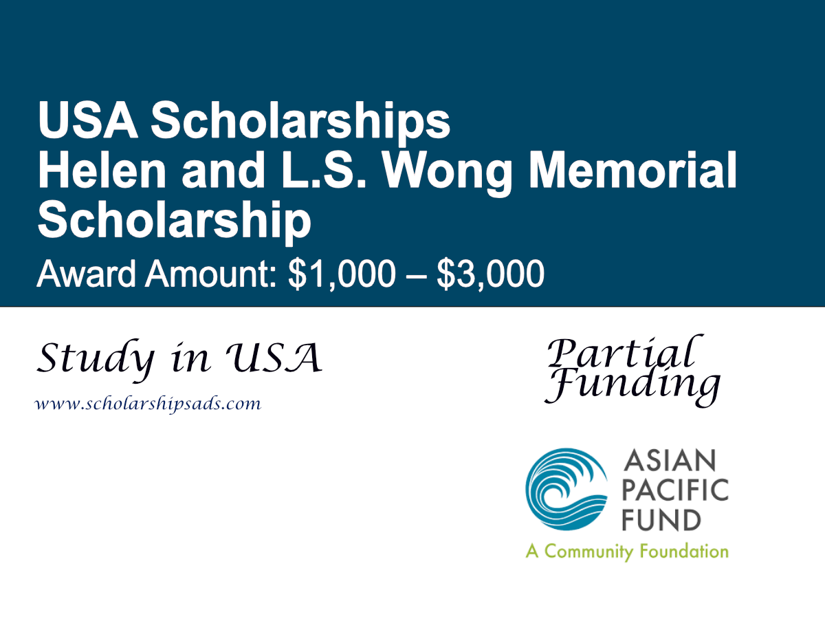 Helen and L.S. Wong Memorial Scholarship