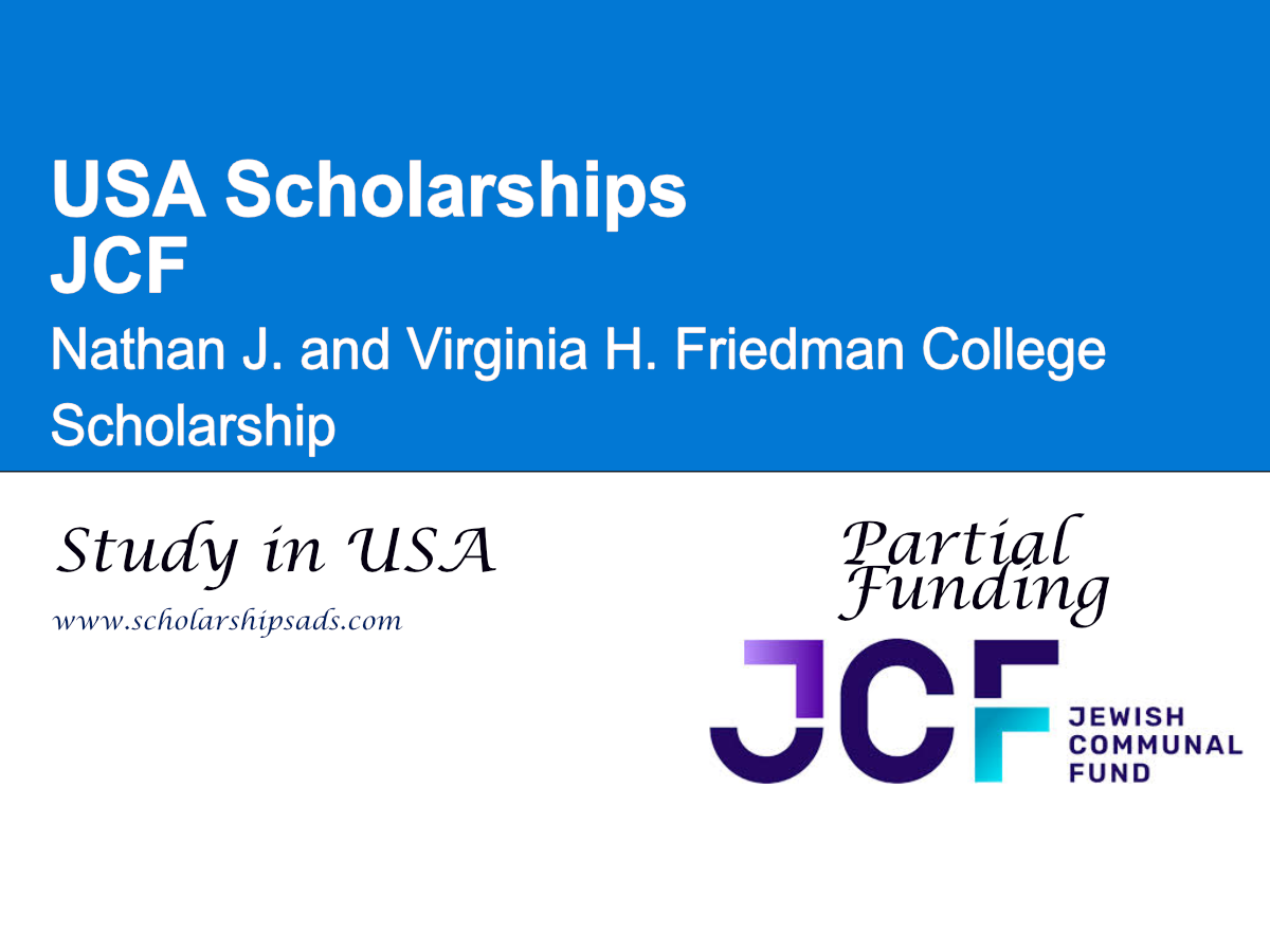 JCF Nathan J. and Virginia H. Friedman College Scholarship
