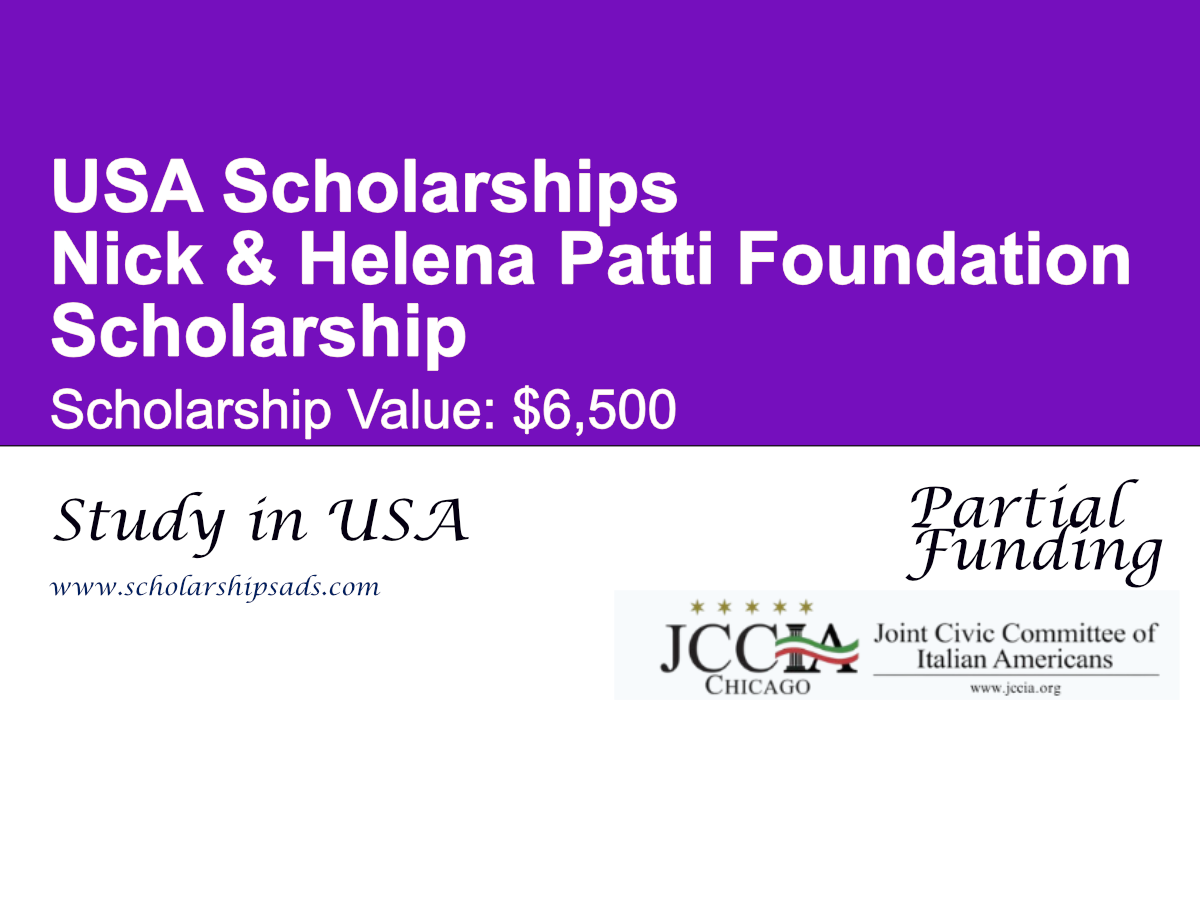 Nick & Helena Patti Foundation Scholarship