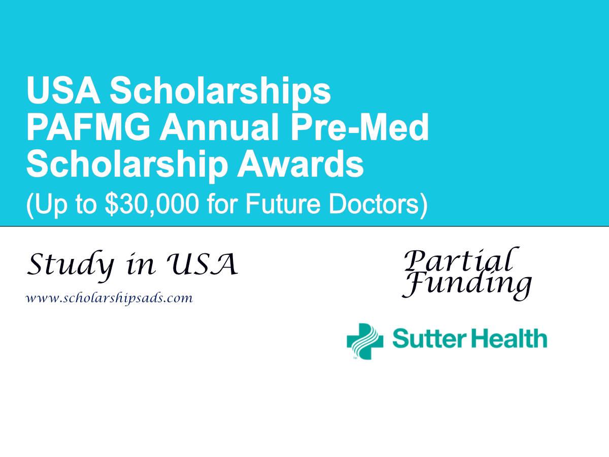 PAFMG Annual Pre-Med Scholarship Awards