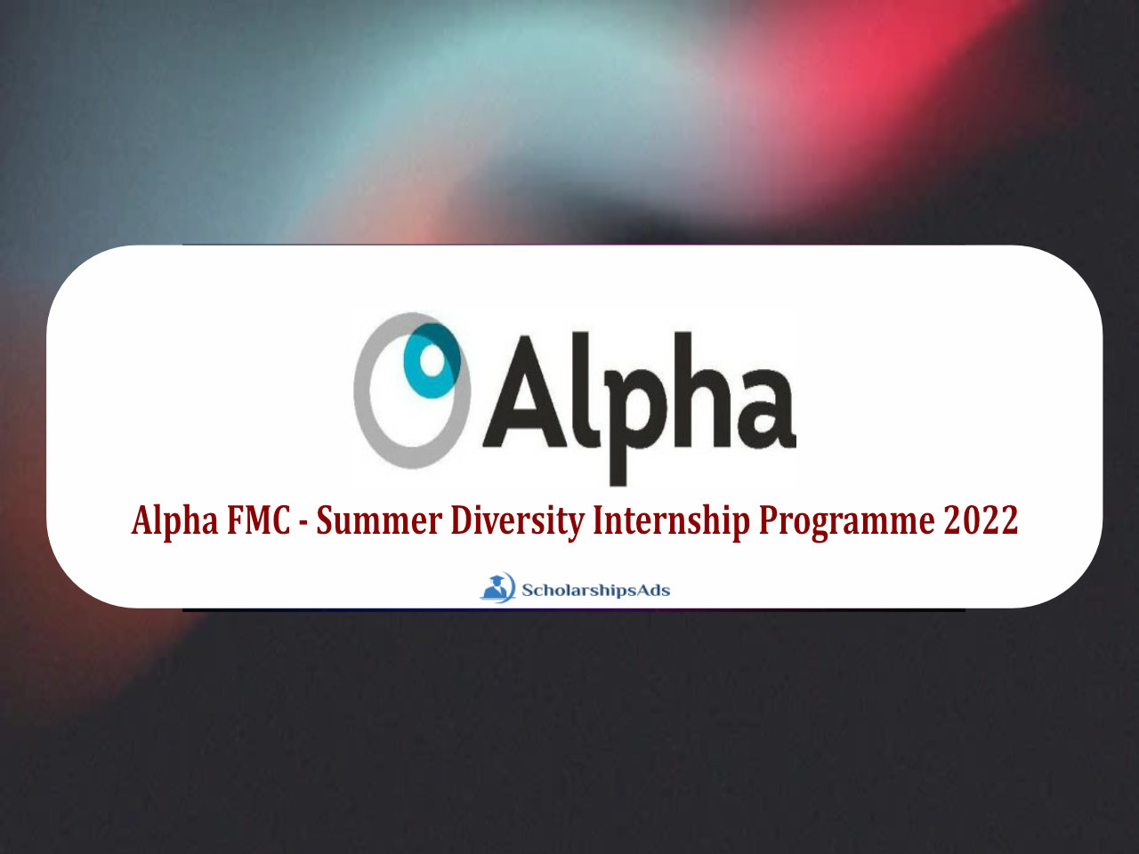 Alpha FMC Summer Diversity Internship Programme 2022